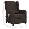 vidaXL Fauteuil de massage Marron fonc&eacute; Tissu