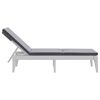 vidaXL Chaise longue avec coussin blanc 186x60x29 cm PP