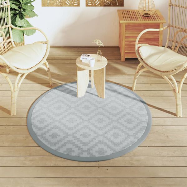vidaXL Tapis d'ext&eacute;rieur ARAKIL gris &Oslash;120 cm PP