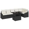 vidaXL Ensemble de canap&eacute; de jardin 7 pc Noir et Cr&egrave;me