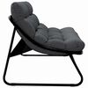 vidaXL Mobilier de jardin Noir 110 x 81 x 71 cm Acier enduit de poudre