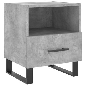 vidaXL Table de chevet gris b&eacute;ton 40x35x47,5 cm bois d&rsquo;ing&eacute;nierie