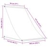 vidaXL Auvent r&eacute;tractable cr&egrave;me 100x150 m tissu et acier
