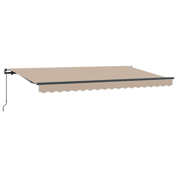 vidaXL Auvent R&eacute;tractable Beige 400 x 200 cm tissu