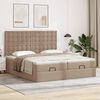 vidaXL Cadre de lit ottoman et matelas cappuccino 180x200cm similicuir