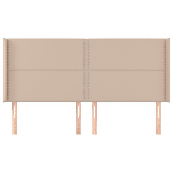 vidaXL T&ecirc;te de lit avec oreilles Cappuccino 183x16x118/128 cm