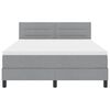 vidaXL Lit boxspring avec matelas Gris clair 140 x 200 cm tissu