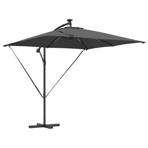 vidaXL Parasol Anthracite 249 x 249 x 250 cm Polyester et Aluminium