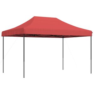 vidaXL Tente de r&eacute;ception pliable escamotable bordeaux 410x279x315 cm
