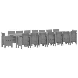 vidaXL Ensemble de salle &agrave; manger de jardin avec coussins 17 pcs