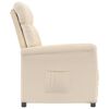 vidaXL Fauteuil inclinable Beige Tissu microfibre