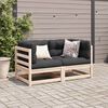 vidaXL Salon de jardin 2 pcs bois de pin massif