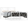 vidaXL Cadre de lit m&eacute;tal sans matelas et pied de lit blanc 120x200 cm