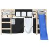 vidaXL Rideaux pour lit mezzanine blanc et noir polyester