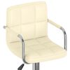 vidaXL Tabouret de bar Crème Similicuir