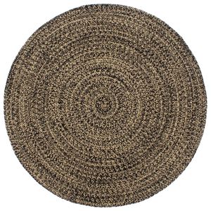 vidaXL Tapis fait &agrave; la main Jute Noir et marron 180 cm