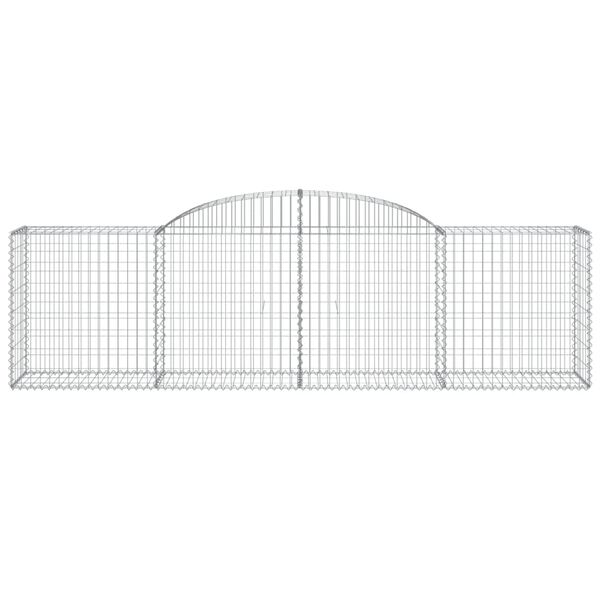 vidaXL Paniers à gabions arqués 11 pcs 300x50x80/100 cm fer galvanisé
