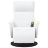 vidaXL Fauteuil inclinable de massage repose-pieds blanc similicuir