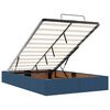 vidaXL Cadre de lit ottoman avec matelas bleu 120x190 cm tissu