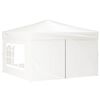 vidaXL Tente de réception pliable avec parois Blanc 3x3 m