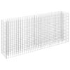 vidaXL Lit sur&eacute;lev&eacute; &agrave; gabion Acier galvanis&eacute; 180x30x90 cm