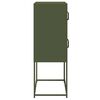 vidaXL Buffet haut vert olive 68x39x107 cm acier