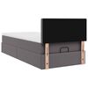 vidaXL Lit ottoman avec matelas gris 80x200 cm similicuir