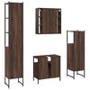 vidaXL Ensemble d'armoires de salle de bain 4 pcs ch&ecirc;ne marron