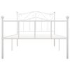vidaXL Cadre de lit sans matelas blanc métal 100x200 cm