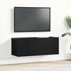 vidaXL Meubles TV Chêne noir 80 x 30 x 30 cm Bois d'ingénierie