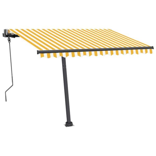 vidaXL Auvent automatique sur pied 300x250 cm Jaune/Blanc