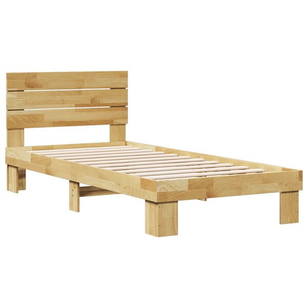 vidaXL Cadre de lit avec t&ecirc;te de lit sans matelas 90x190 cm