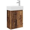 vidaXL Meuble de salle de bain avec robinet Bois ancien