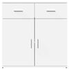 vidaXL Buffets 2 pcs blanc 79x38x80 cm bois d&rsquo;ing&eacute;nierie