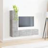 vidaXL Ensemble meuble TV 3 pcs Gris b&eacute;ton Bois d'ing&eacute;nierie