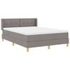 vidaXL Lit &agrave; ressorts avec matelas Taupe 200 x 140 cm tissu