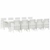 vidaXL Ensemble de salle &agrave; manger pour jardin 11 pc Blanc