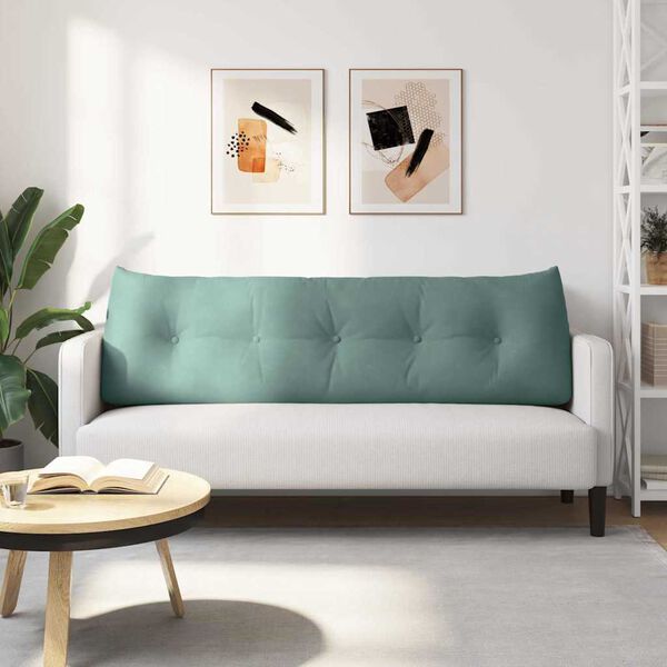 vidaXL Coussin de Dos Vert Mer 160 x 24 x 50 cm Velours