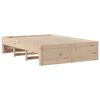 vidaXL Lit bibliothèque sans matelas 150x200 cm bois massif de pin