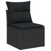 vidaXL Ensemble de canap&eacute; de jardin avec coussin 8 pcs Noir