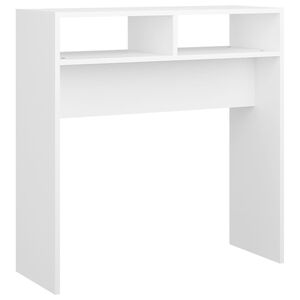 vidaXL Table console blanc 78x30x80 cm bois d'ing&eacute;nierie