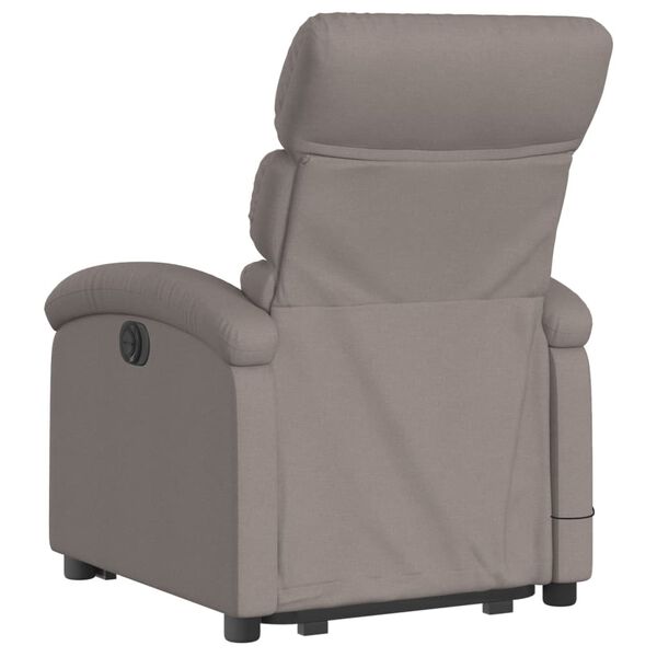 vidaXL Fauteuil inclinable de massage électrique Taupe Tissu