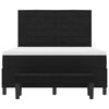 vidaXL Lit &agrave; ressorts avec matelas Noir 140 x 200 cm tissu