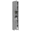 vidaXL Armoire de bain Sonoma gris 30x30x183,5 cm Bois d'ingénierie