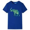 T-shirt pour enfants bleu fonc&eacute; 140
