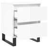 vidaXL Tables de chevet 2 pcs blanc brillant 40x35x50 cm