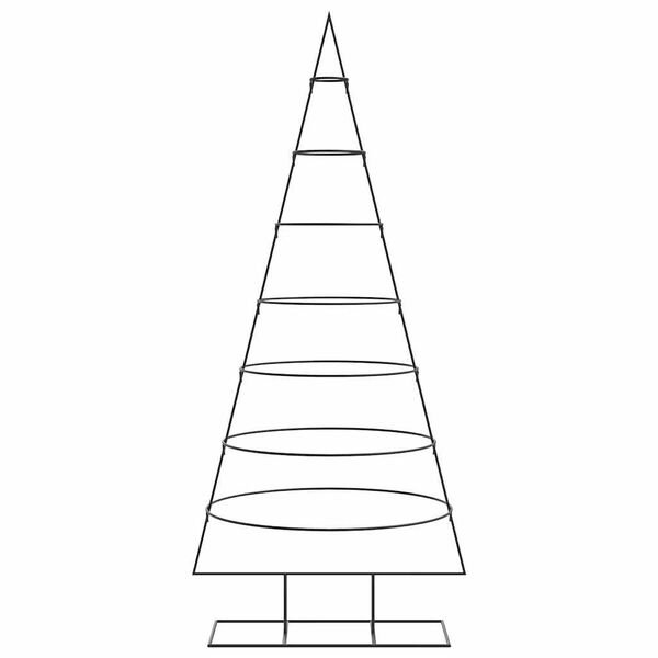 vidaXL Arbre de Noël en métal pour décoration noir 180 cm