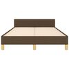 vidaXL Cadre de lit sans matelas marron foncé 120x190 cm tissu