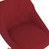 vidaXL Chaises &agrave; manger pivotantes lot de 4 rouge bordeaux velours