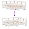 vidaXL Lit biblioth&egrave;que sans matelas blanc 135x190 cm bois pin massif
